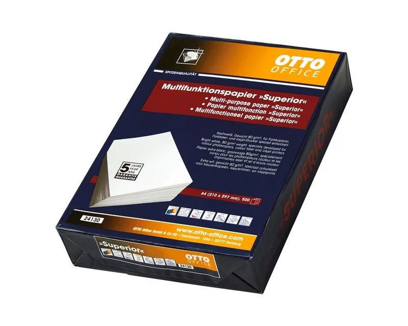Druckerpapier Superior, Format DIN A4, 80 g/m², 170 CIE fra Otto Office i Hvid – produktbillede