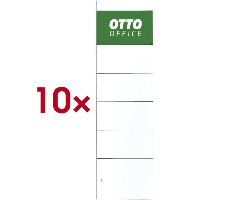 Etiketten, für Ordner, 10 Stück, 54x190 mm, zum Einstecken de Otto Office en Blanc – photo produit