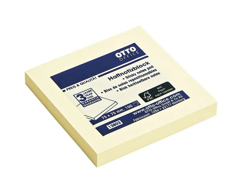 Haftnotizblock, gelb von Otto Office in Gelb – Produktfoto 1 von 4