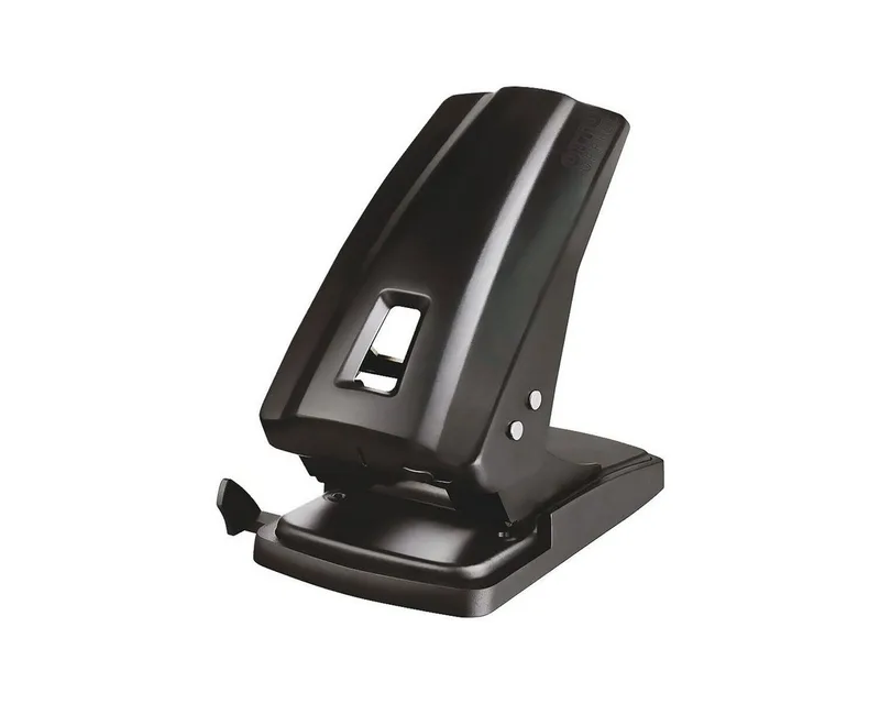 Lochstanzer, 2-fach bis 60 Blatt, mit Griffniederhalter & Anschlagschiene bis A4 by Otto Office in Black – product photo