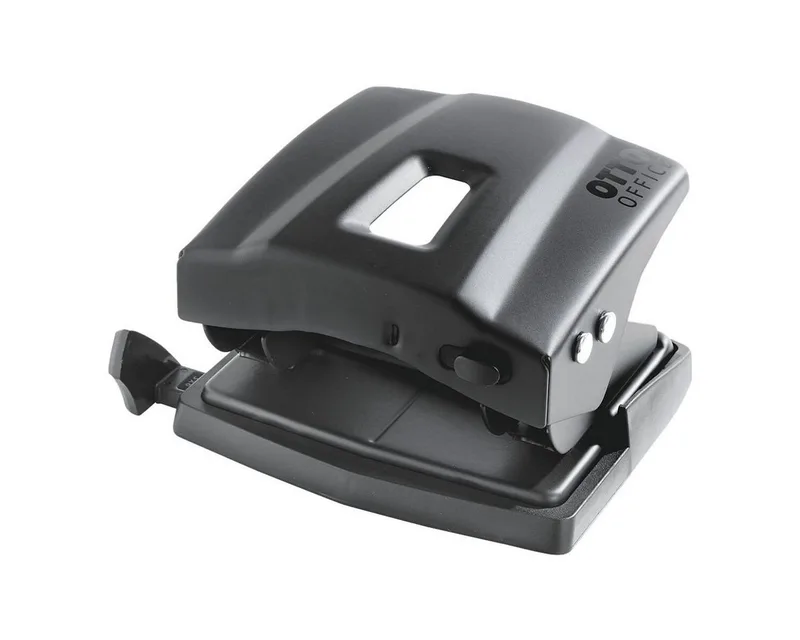 Lochstanzer 30, 2-fach Lochung bis 30 Blatt, mit Anschlagschiene bis A4 by Otto Office in Black – product photo