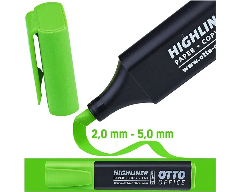 Marker Highliner, (1-tlg), Textmarker mit Keilspitze von Otto Office in Grün – Produktfoto