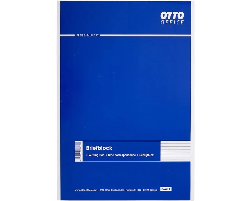 Notizblock Briefblock, A4, liniert by Otto Office in White – product photo