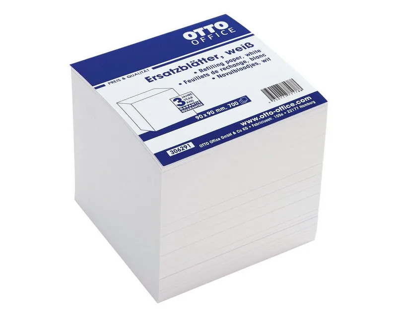 Notizzettel, 90x90 mm, 700 Blatt, lose by Otto Office in White – product photo