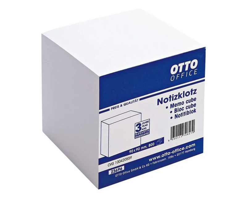 Notizzettel, Notizklotz 90x90 mm, 800 Blatt by Otto Office in White – product photo