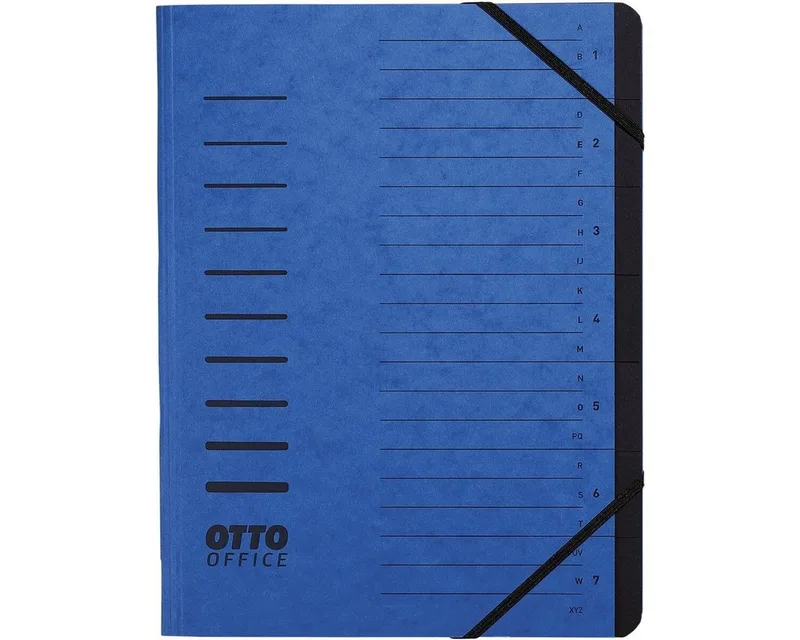 Organisationsmappe Standard, Sammelmappe mit 7 Fächern, DIN A4 by Otto Office in Blue – product photo