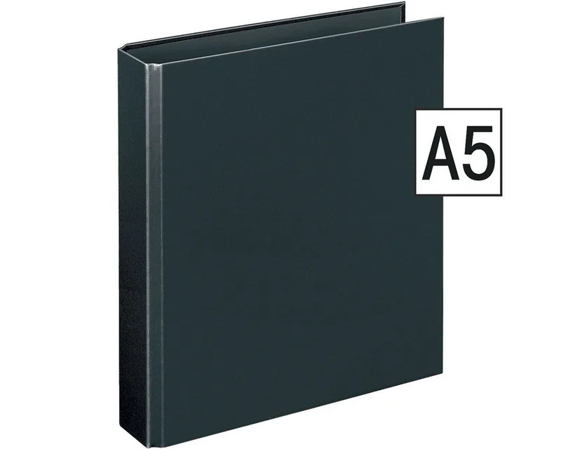Präsentationsordner, Ringbuch A5, 2 Ringe, 40 mm van Otto Office in Zwart – productfoto