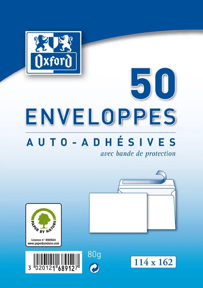 Briefumschläge Velin, C6, weiß, ohne Fenster van Oxford – productfoto
