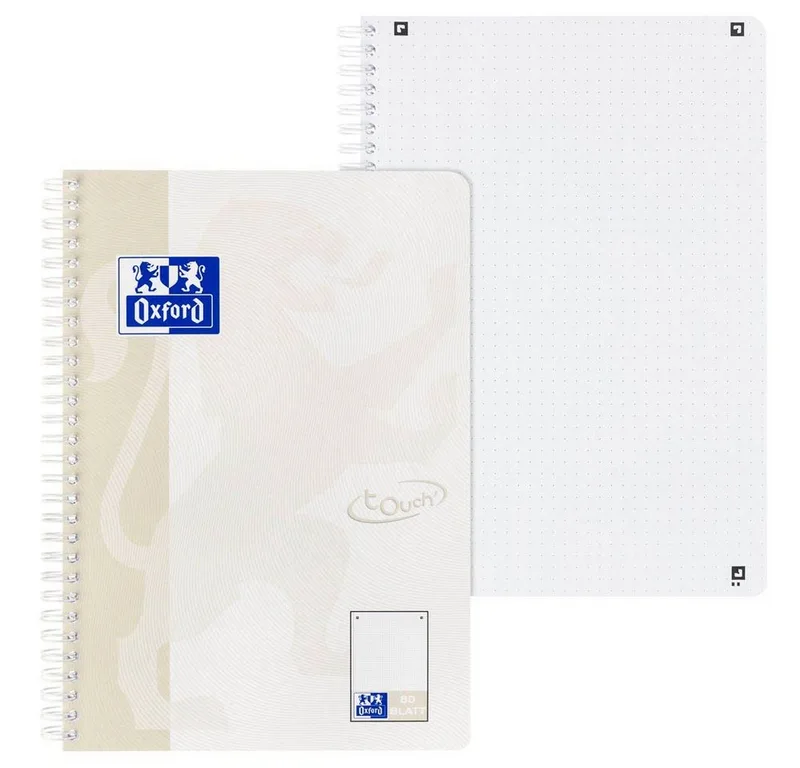Collegeblock 1 Collegeblock TOUCH Lin. punktkariert mit Spiralbindung B5 de Oxford – photo produit
