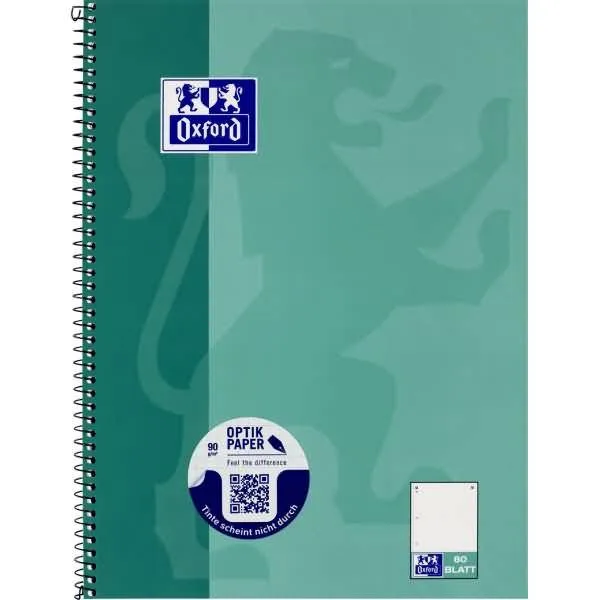 Collegeblock A4+ 80 Blatt Microperforation von Oxford – Produktfoto