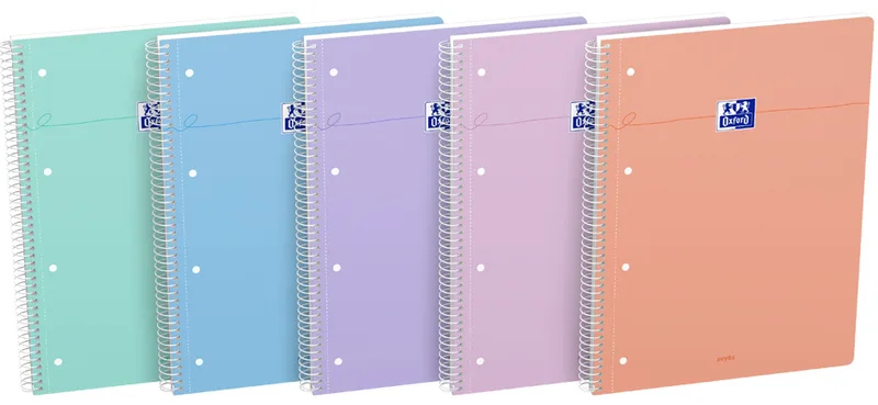 Collegeblock Smart Pastell, DIN A4+, Seyès, sortiert by Oxford – product photo