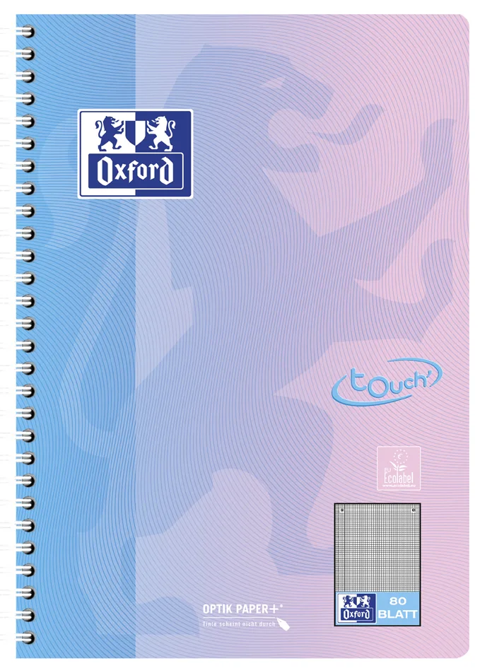 Collegeblock TOUCH, B5, liniert, Pastellverlauf by Oxford – product photo