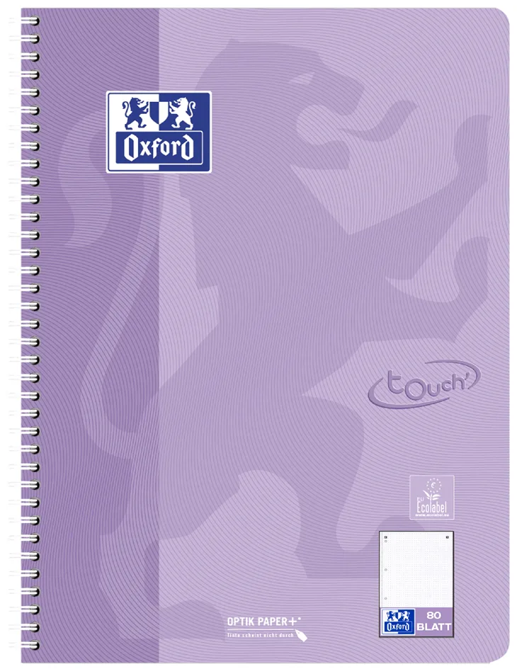 Collegeblock Touch Pastell, DIN A4+, kariert von Oxford – Produktfoto