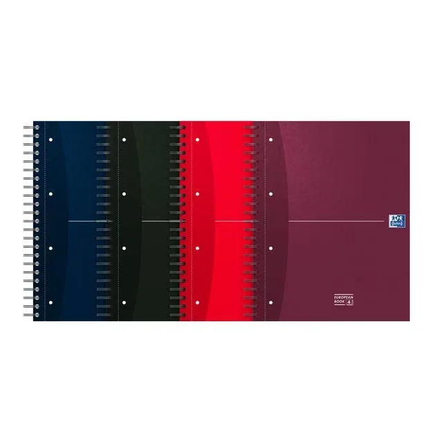 Collegeblok oxford europeanbook a4+ 120 vel ass | 5 stuks by Oxford – product photo