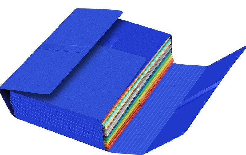 Dokumentenmappe JUMBO, mit Klettverschluss, blau von Oxford – Produktfoto