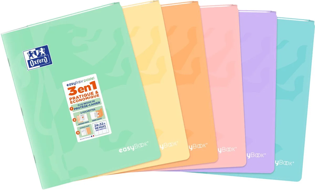 easyBook schrijfblok & schrift 48 vel de Oxford en Turquoise – photo produit