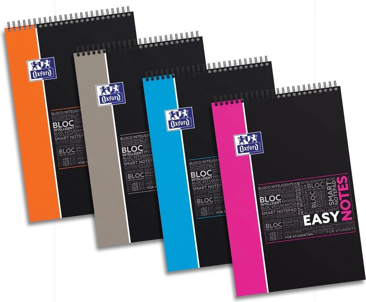easynotes notitieblok - A4+ - 160 bladzijden von Oxford in Grau – Produktfoto