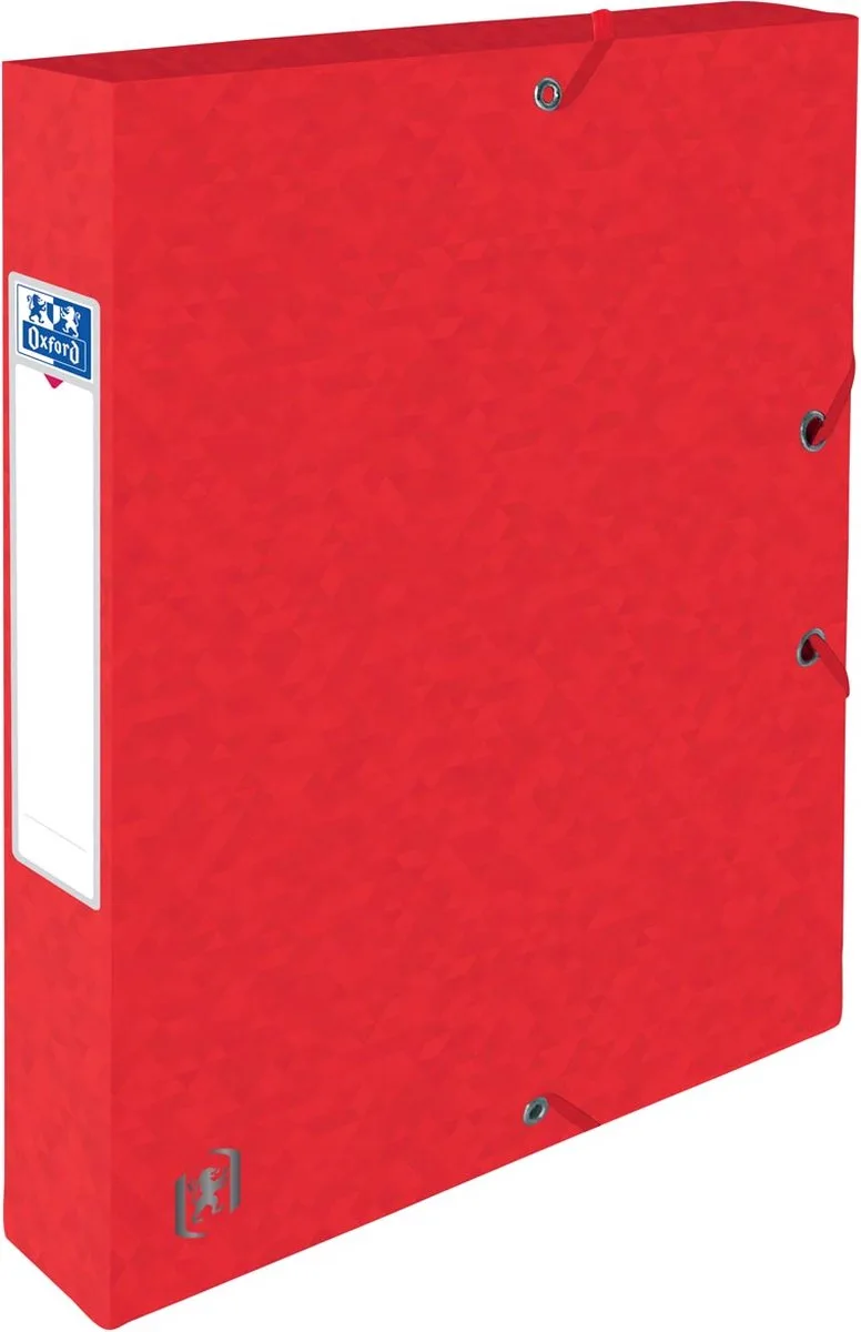 Elastobox oxford top file+ a4 40mm | 9 stuks van Oxford in Rood – productfoto
