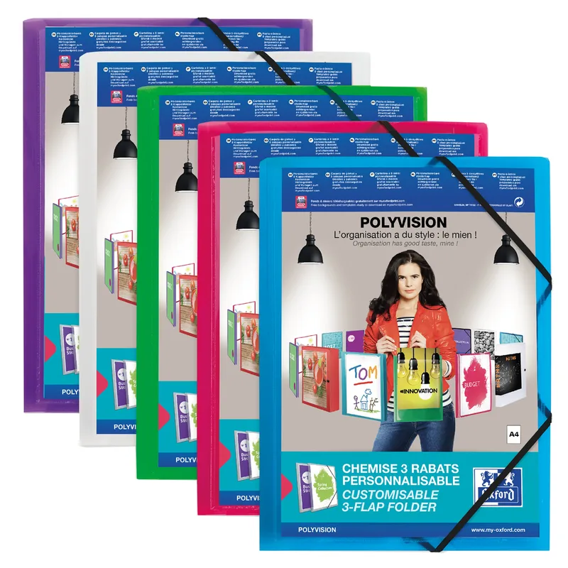 Elastomap oxford polyvision a4 incl insteektas ass | 20 stuks by Oxford – product photo