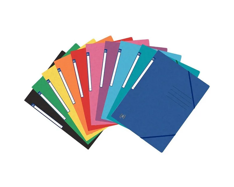 Fächermappe Eckspannmappe TOP FILE+ - A4 390 g/qm Karton Gummizug sortiert klassis van Oxford – productfoto