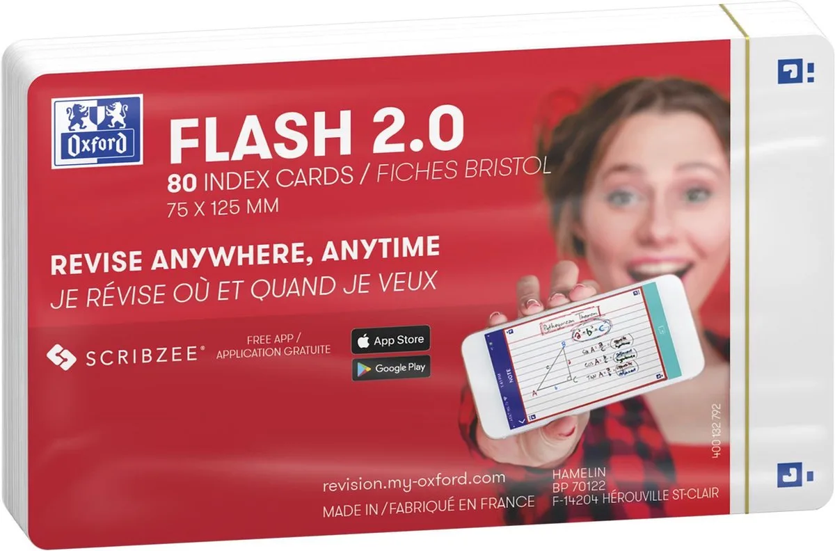 Flash 2.0 - Flashcards - Blanco - A7 - Wit - 80 stuks by Oxford in Geen kleur – product photo