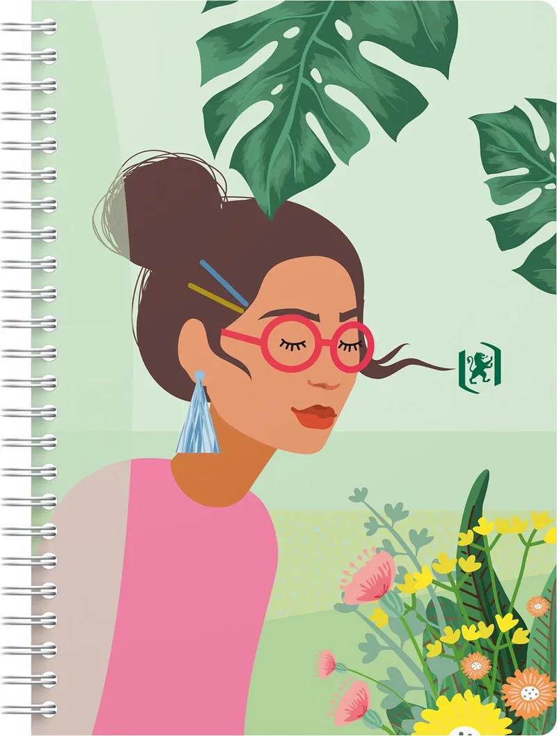 Horizons spiraalschrift, ft A5, 120 bladzijden, geruit 5 mm, geassorteerde kleuren by Oxford – product photo