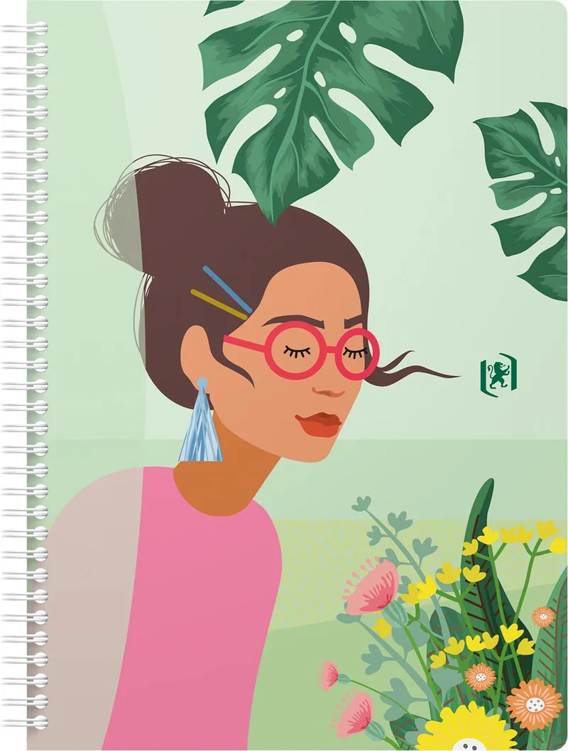 Horizons spiraalschrift, ft B5, 120 bladzijden, geruit 5 mm, geassorteerde kleuren by Oxford – product photo