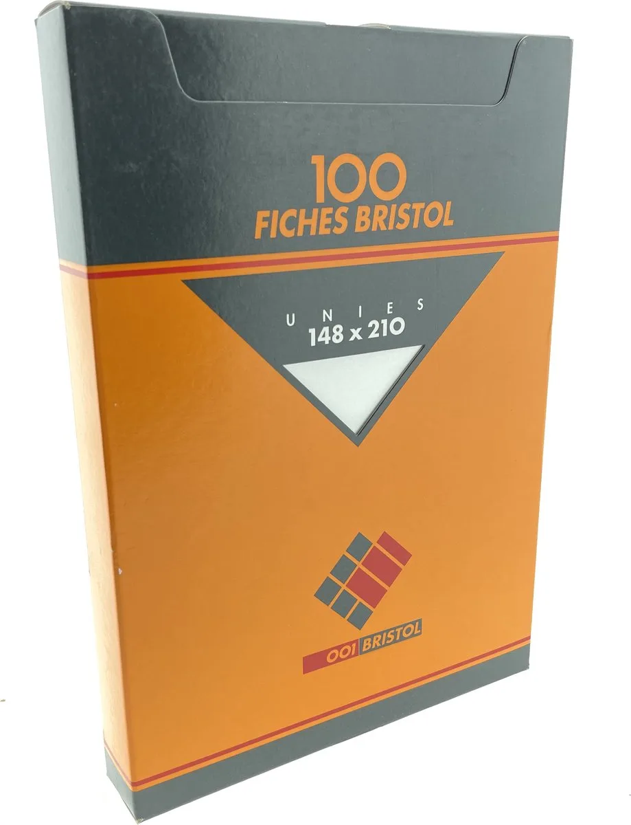 Indexkaarten 14,8x21 cm - Effen Wit - 210 g/m² - 100 Stuks de Oxford en Gris – photo produit