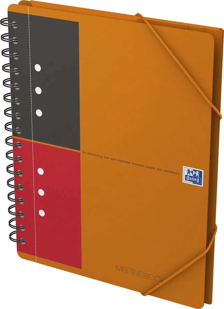 International Meetingbook notitieboek - A5+ Gelijnd - 160 pagina's de Oxford en Orange – photo produit