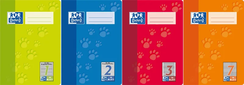 Junior Schulheft , Tatzen, , DIN A5, Lineatur 3 by Oxford – product photo