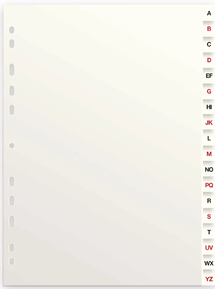 Karton-Register, A-Z, ohne , ST, /, SCH, , A4, 18-teilig von Oxford – Produktfoto