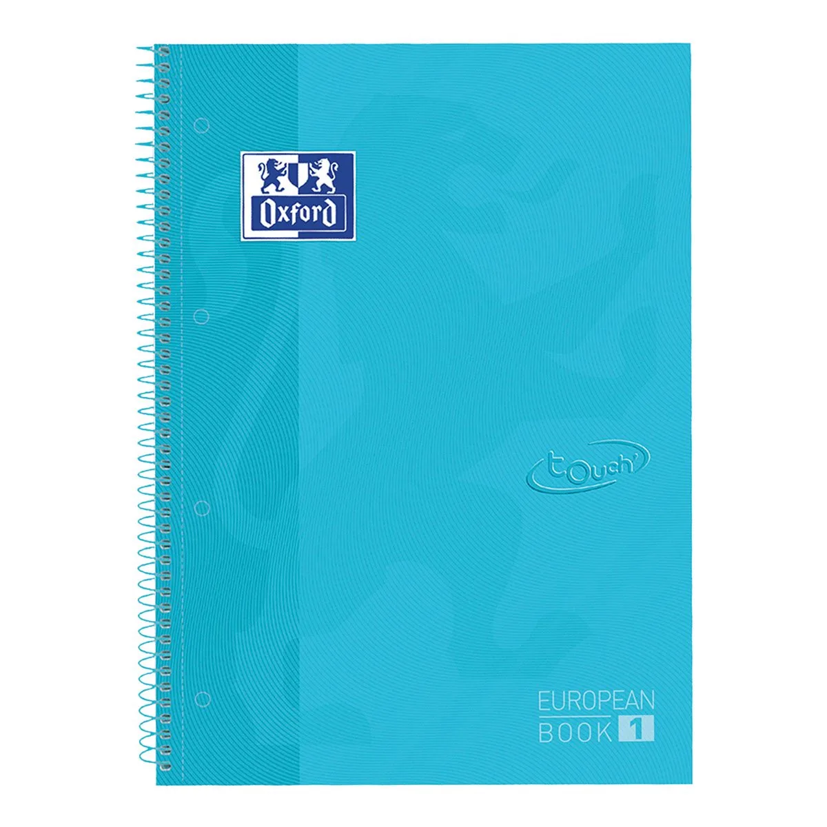 Notitieboek oxf touch europeanb a4+ lijn 160p pbl | 5 stuks van Oxford in Pastel Blauw – productfoto