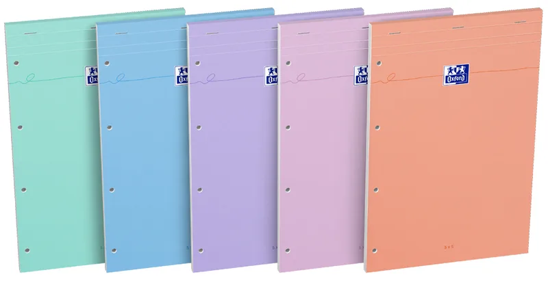 Notizblock Pastell, 210 x 315, kariert, 80 Blatt van Oxford – productfoto
