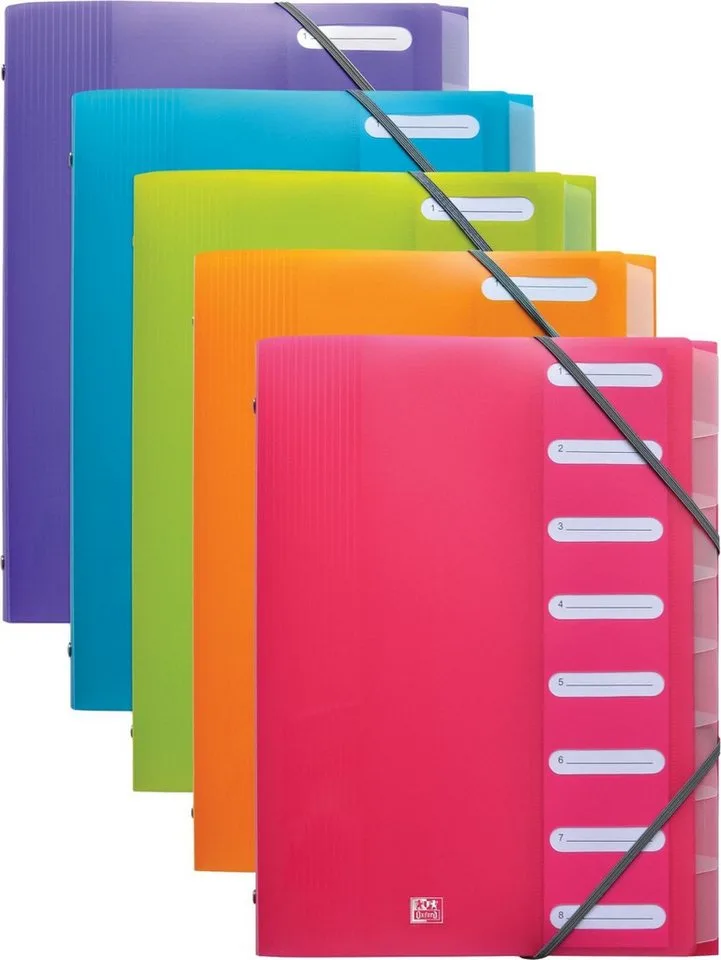 Organisationsmappe Ordnungsmappe School Life A4 PP 8 Fächer sortiert de Oxford – photo produit