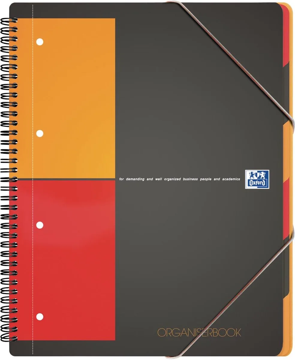 Organiser Book schrijfblok & schrift A4 80 vel de Oxford en Noir – photo produit