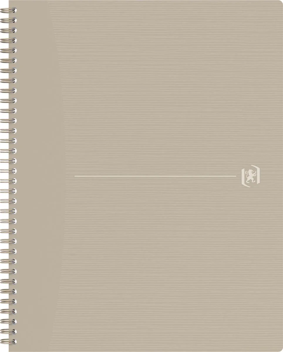 Origin spiraalschrift, ft A4+, 140 bladzijden, geruit 5 mm, zand 5 stuks van Oxford in Karton – productfoto