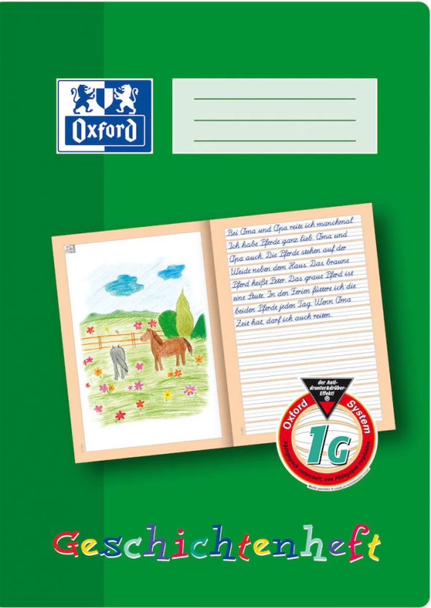Oxford 100050091 schrijfblok & schrift A4 von Oxford in Grün – Produktfoto