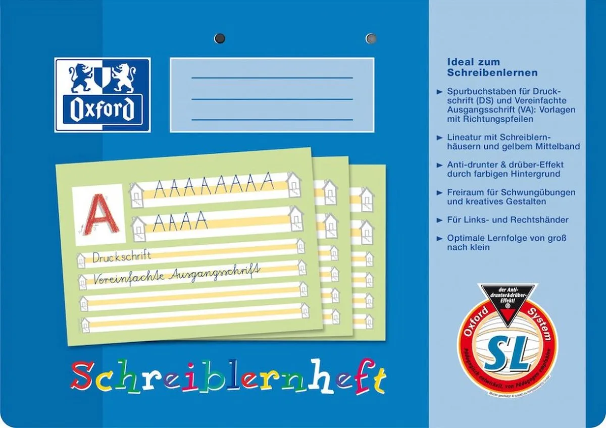 Oxford 100050305 schrijfblok & schrift A4 von Oxford in Blau – Produktfoto