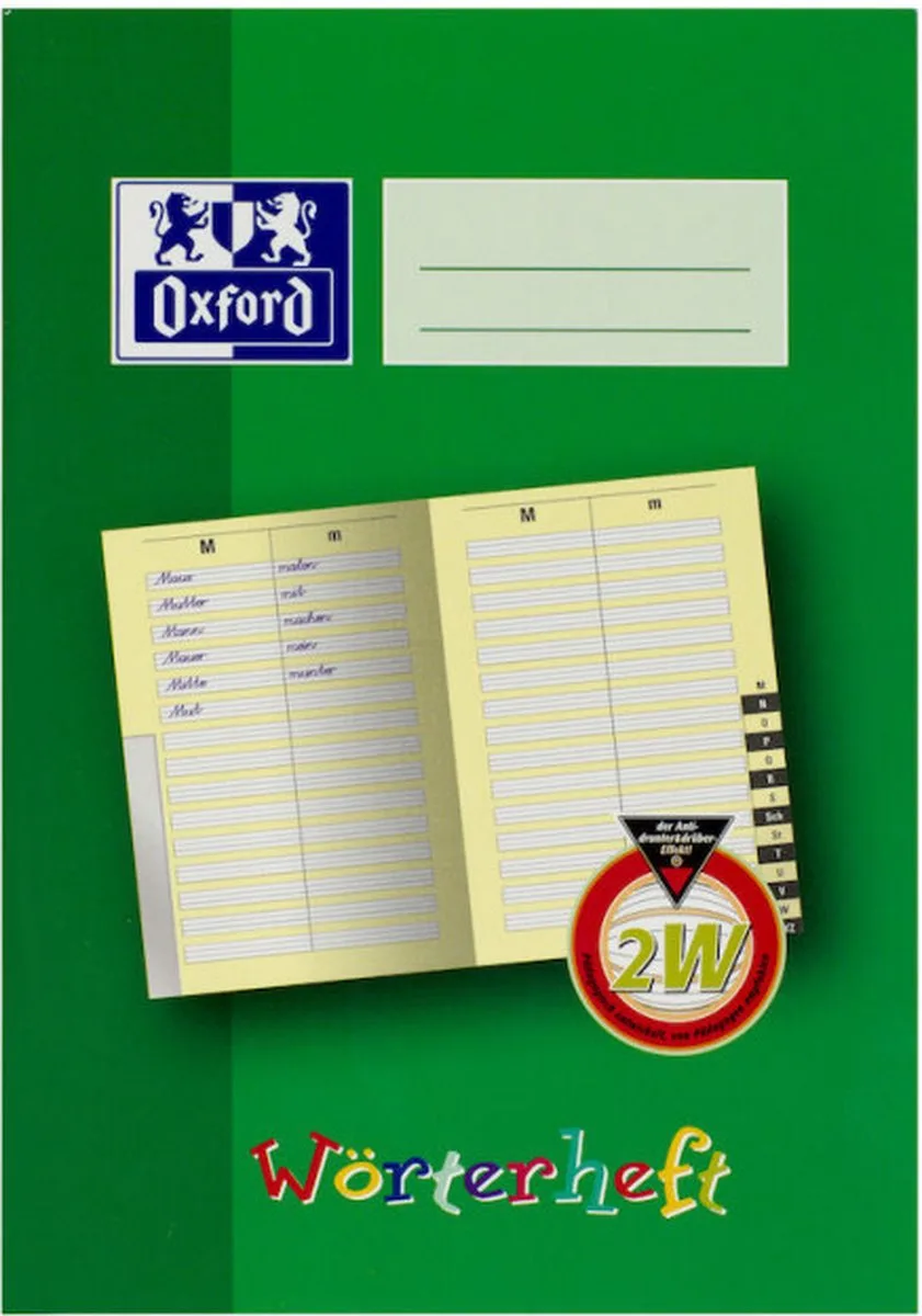 Oxford 100059868 schrijfblok & schrift A5 von Oxford in Grün – Produktfoto