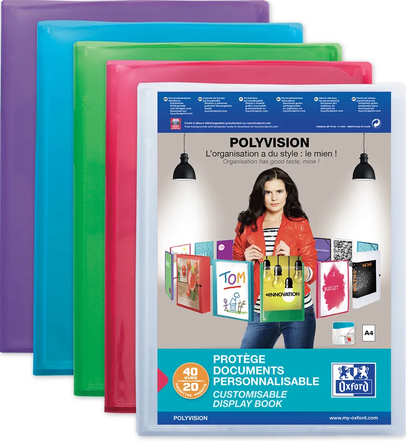 Präsentations-Sichtbuch POLYVISION, DIN A4, 20 Hüllen by Oxford – product photo