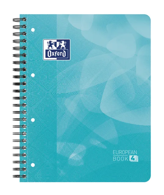 Projectboek Oxford School A4+ lijn 4-gaats 240 pagina's 80gr aqua van Oxford – productfoto