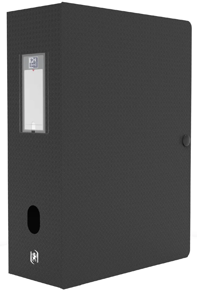 Sammelbox MEMPHIS, A4, Füllhöhe: 100 mm, PP, schwarz by Oxford – product photo