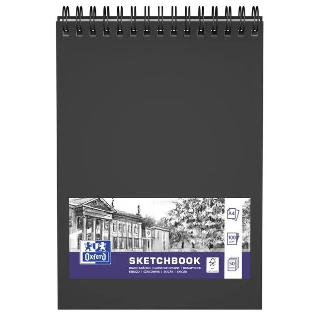 Schetsboek oxford a4 50 vel spiraal | 5 stuks de Oxford – photo produit