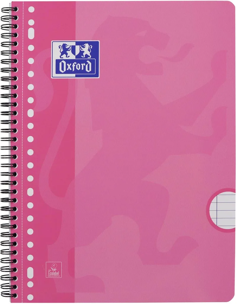 School collegeblok A4+ gelijnd, 23-gaats, 80 vel, roze de Oxford – photo produit