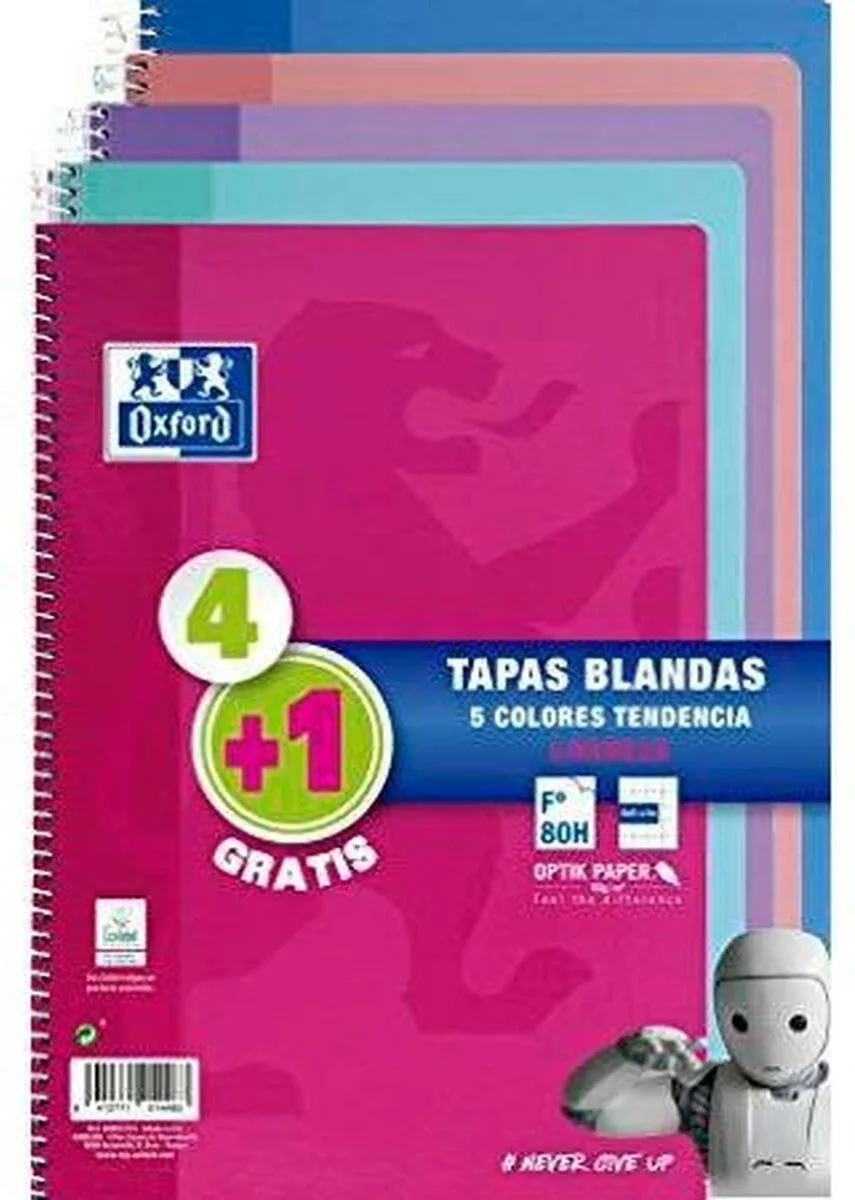 Schrift Oxford 80 Lakens Din A4 (5 Stuks) van Oxford in Meerkleurig – productfoto