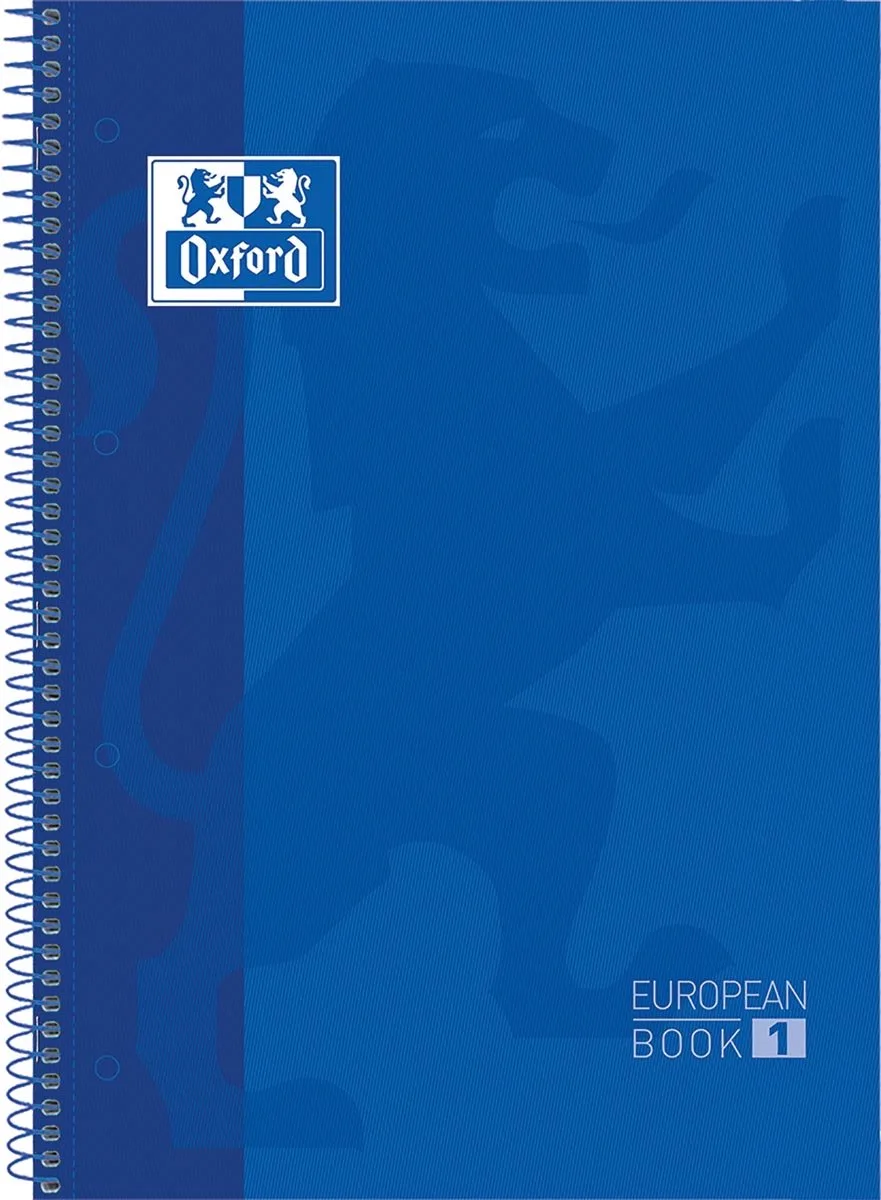 Schrift Oxford European Book Marineblauw A4 5 Onderdelen fra Oxford i Blå – produktbillede