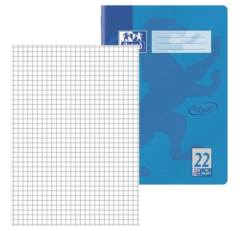 Schulheft 1 Schulheft Lin. 22 (kariert) 16 Blatt ohne Rand A4 blau by Oxford – product photo