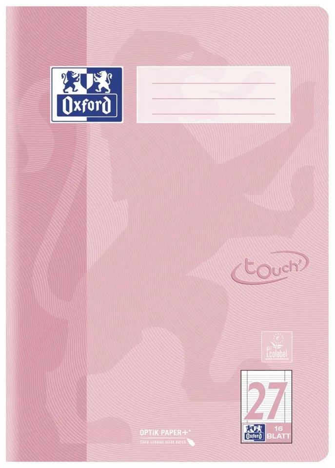 Schulheft Oxford TOUCH Schulheft A4 liniert 16 Blatt von Oxford – Produktfoto