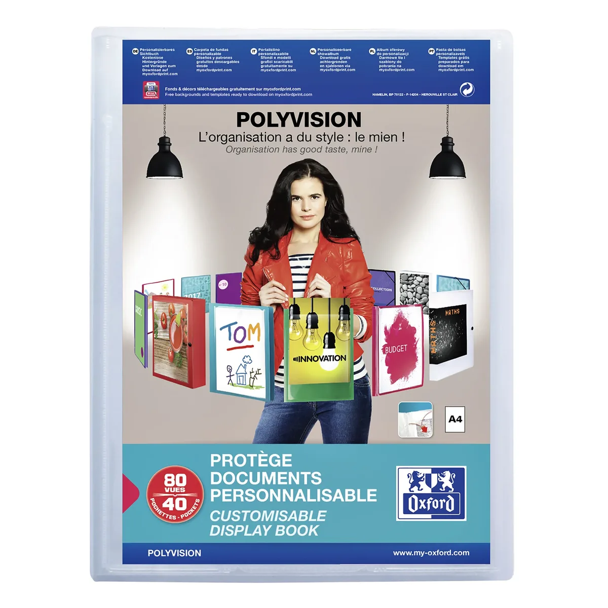 Showalbum oxford polyvision a4 40tas pp tr | 12 stuks de Oxford – photo produit