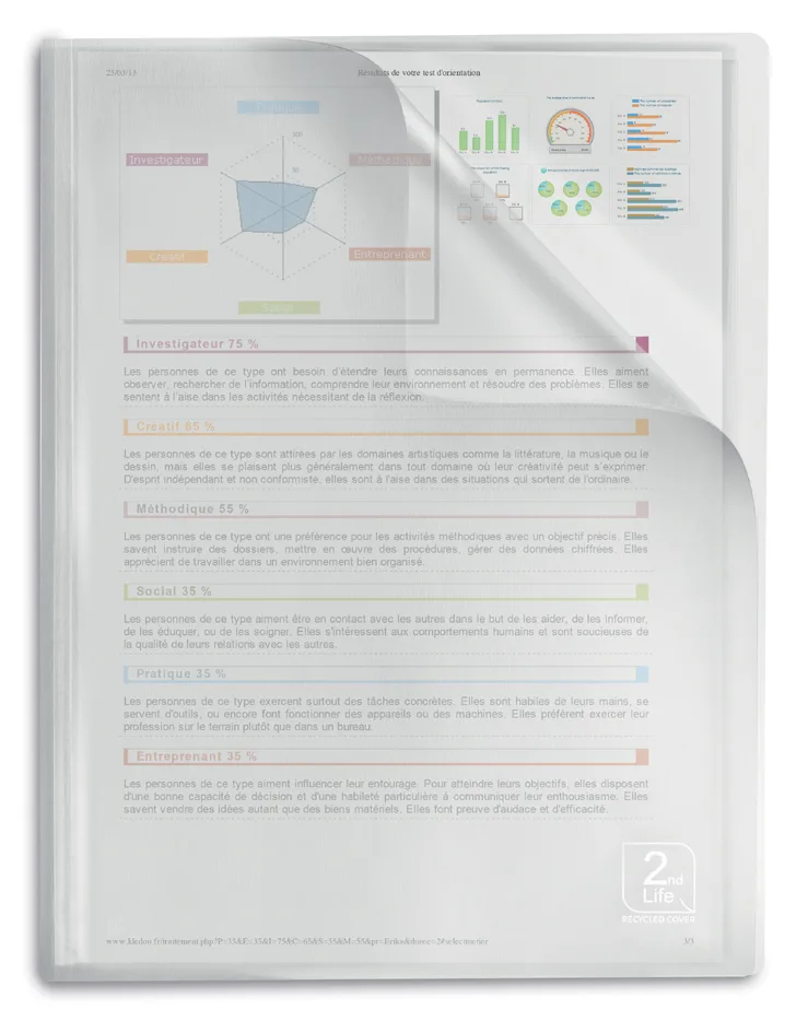 Sichtbuch , 2nd Life, , DIN A4, 20 Hüllen, PP, farblos by Oxford – product photo